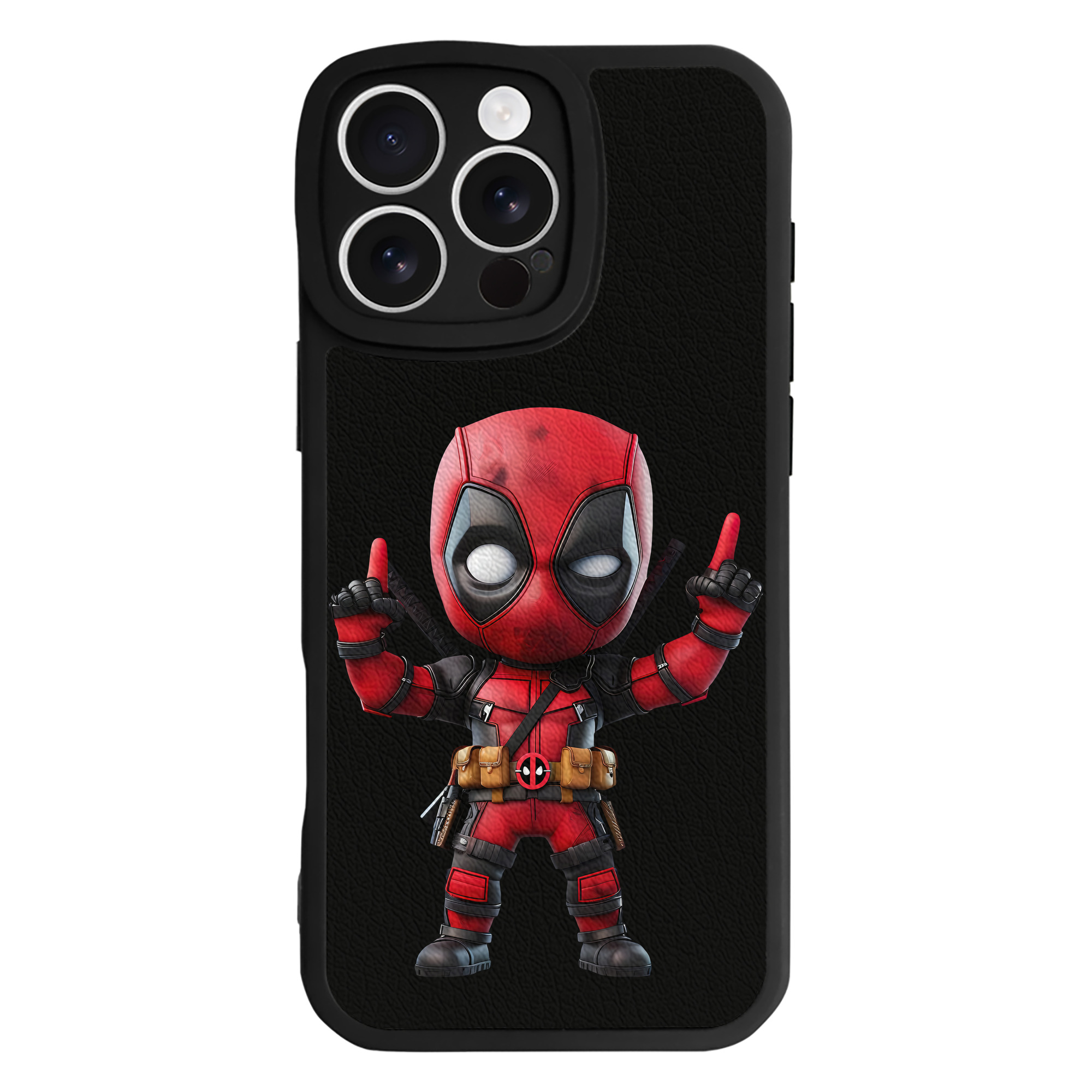 （画像用） Deadpool デッドプール 【iPhone 16シリーズ対応】シリコンスマホケース（レザー調） 材質：シリコン
